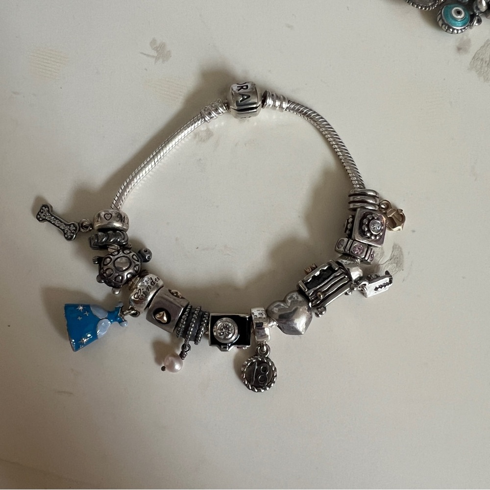 Assorted Pandora Charms and Bracelets
